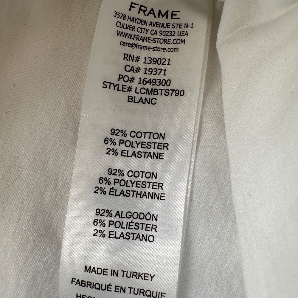 FRAME Le Crop Mini Boot Wmn 30 White Blanc Utility Patch Pocket Jeans Excellent - Picture 8 of 8